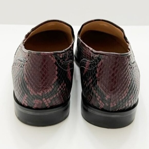 Talbots Leighton Brogue Tasseled Embossed Exotic Loafers - Picture 5 of 8